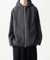 【 ATTACHMENT 】WO/CA DOUBLE FACE BEAVER HOODED JACKET - GRAY