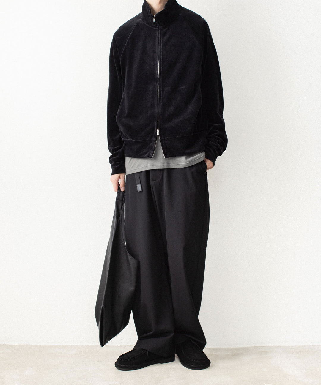 ATTACHMENT アタッチメントの80/2 ORGANIC VELOR TRACK JACKET - BLACKの公式通販サイトsession福岡セレクトショップ