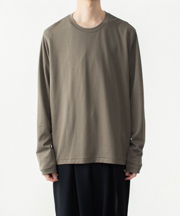 ATTACHMENT アタッチメントのCOTTON DOUBLE FACE SLIM FIT L/S TEE - KHAKI GRAYの公式通販サイトsession福岡セレクトショップ