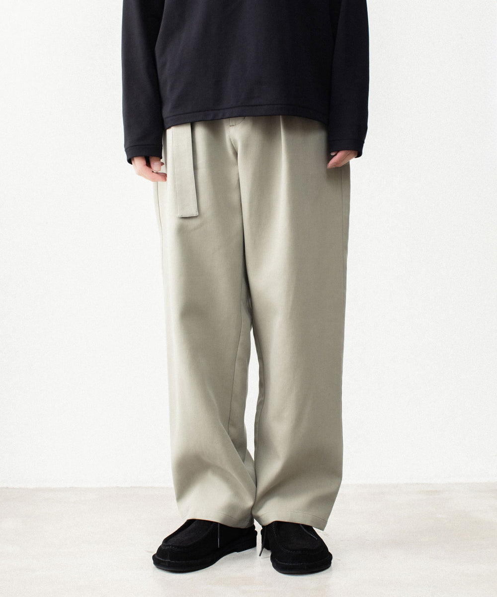 ATTACHMENT アタッチメントのCO/TEN POWDERY DOUBLE CROTH BELTED WIDE TROUSERS - L.KH GRAYの公式通販サイトsession福岡セレクトショップ