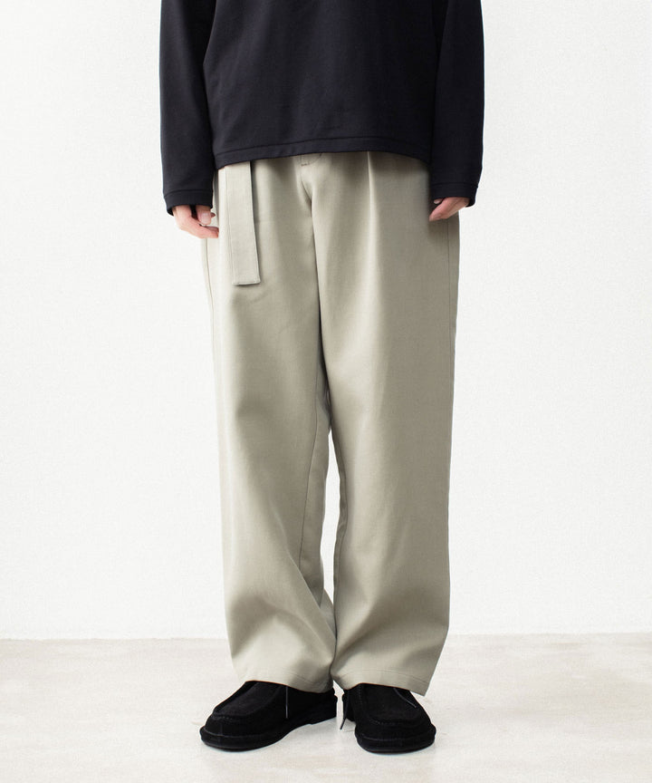 ATTACHMENT アタッチメントのCO/TEN POWDERY DOUBLE CROTH BELTED WIDE TROUSERS - L.KH GRAYの公式通販サイトsession福岡セレクトショップ