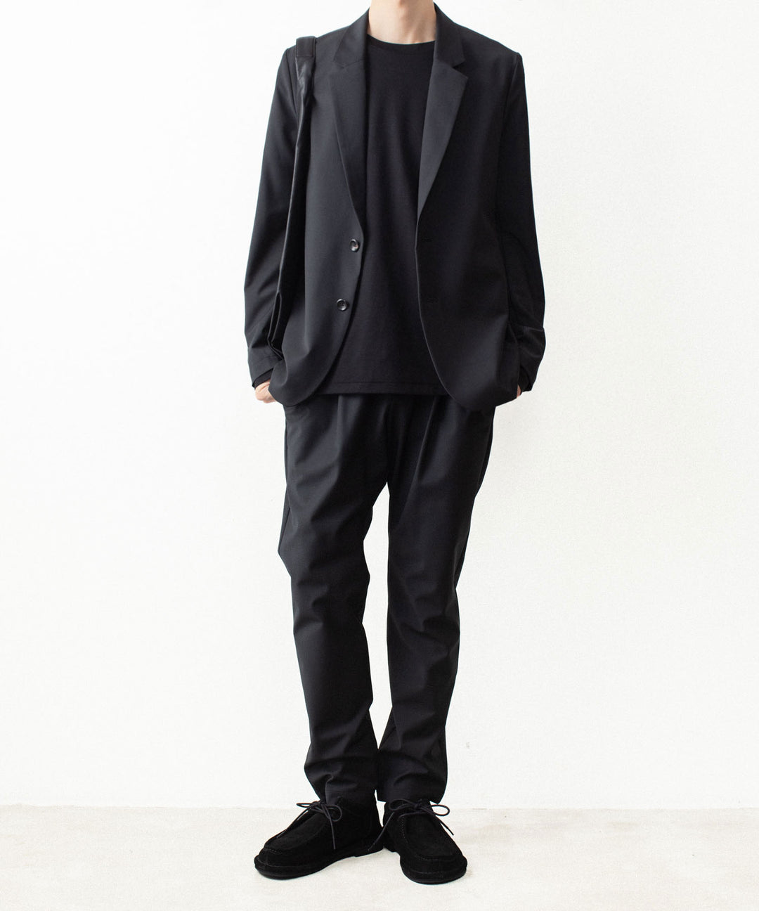 ATTACHMENT アタッチメントの2/80 PE/WO STRETCH TRO REGULAR FIT 1TUCK  TROUSERS - BLACK公式通販サイトsession福岡セレクトショップ