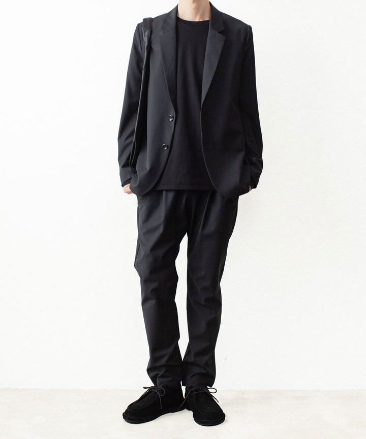 ATTACHMENT アタッチメントの2/80 PE/WO STRETCH TRO REGULAR FIT 1TUCK  TROUSERS - BLACK公式通販サイトsession福岡セレクトショップ