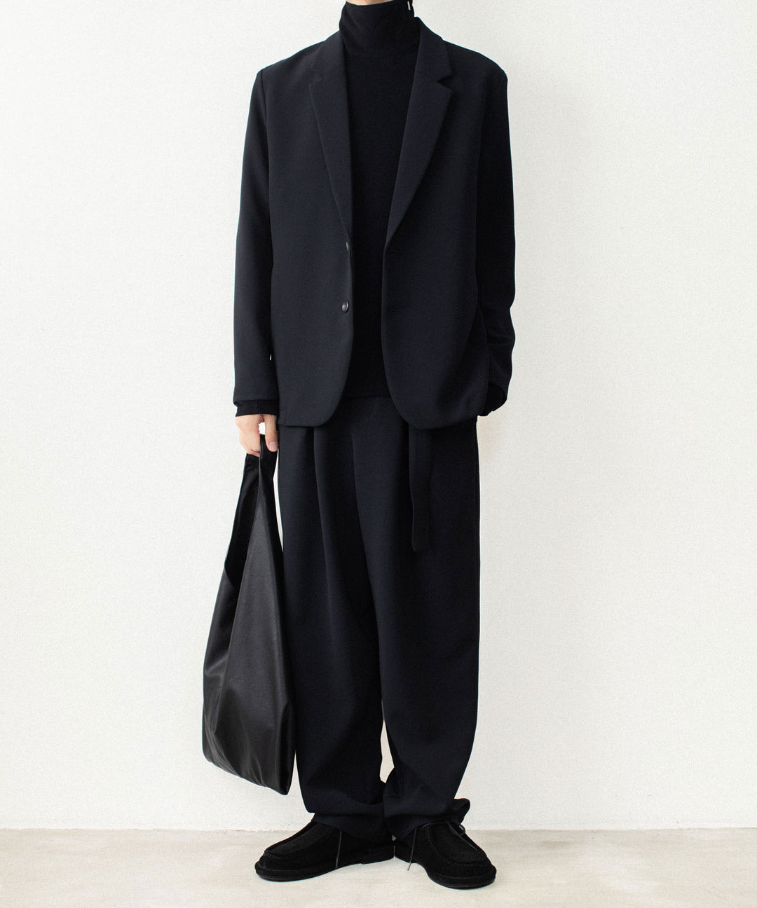 ATTACHMENT アタッチメントのPE STRETCH DOUBLE CLOTH CROSS TUCK TROUSERS - BLACKの公式通販サイトsession福岡セレクトショップ