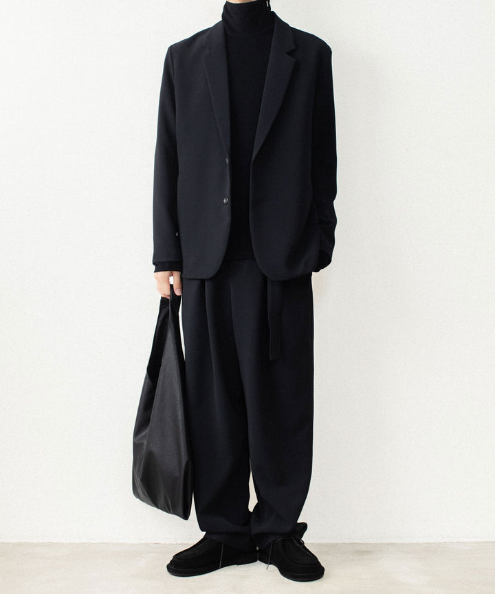 ATTACHMENT アタッチメントのPE STRETCH DOUBLE CLOTH CROSS TUCK TROUSERS - BLACKの公式通販サイトsession福岡セレクトショップ
