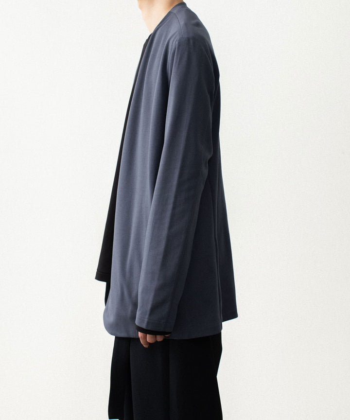 ATTACHMENT アタッチメントのCOTTON DOUBLE FACE COLLARLESS CARDIGAN - NAVYの公式通販サイトsession福岡セレクトショップ