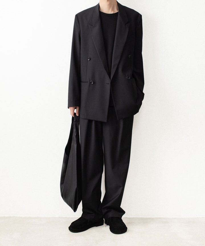 ATTACHMENT アタッチメントの2/80 PE/WO STRETCH TRO DOUBLE-BREASTED JACKET - BLACKの公式通販サイトsession福岡セレクトショップ