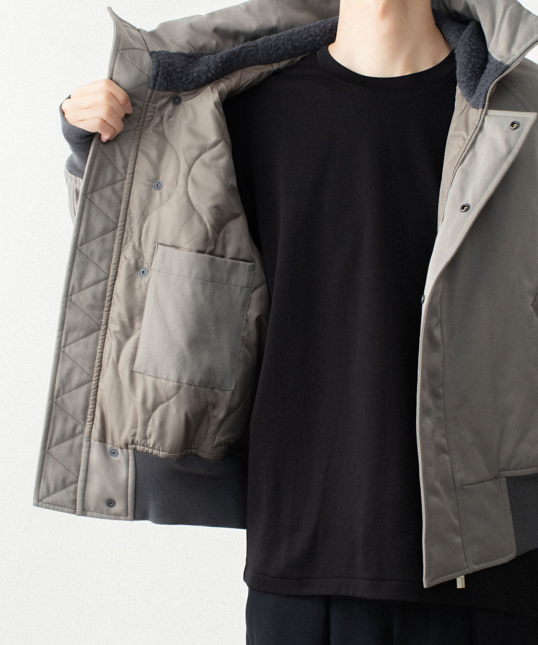 ATTACHMENT アタッチメントのNY/CO SATIN N 2B JACKET - KHAKI GRAYの公式通販サイトsession福岡セレクトショップ