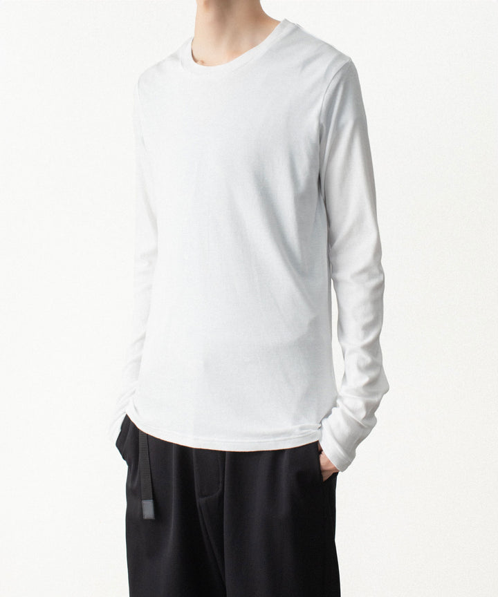 ATTACHMENT アタッチメントのBRUSHED YARN SMOOTH SLIM FIT L/S TEE - WHITEの公式通販サイトsession福岡セレクトショップ