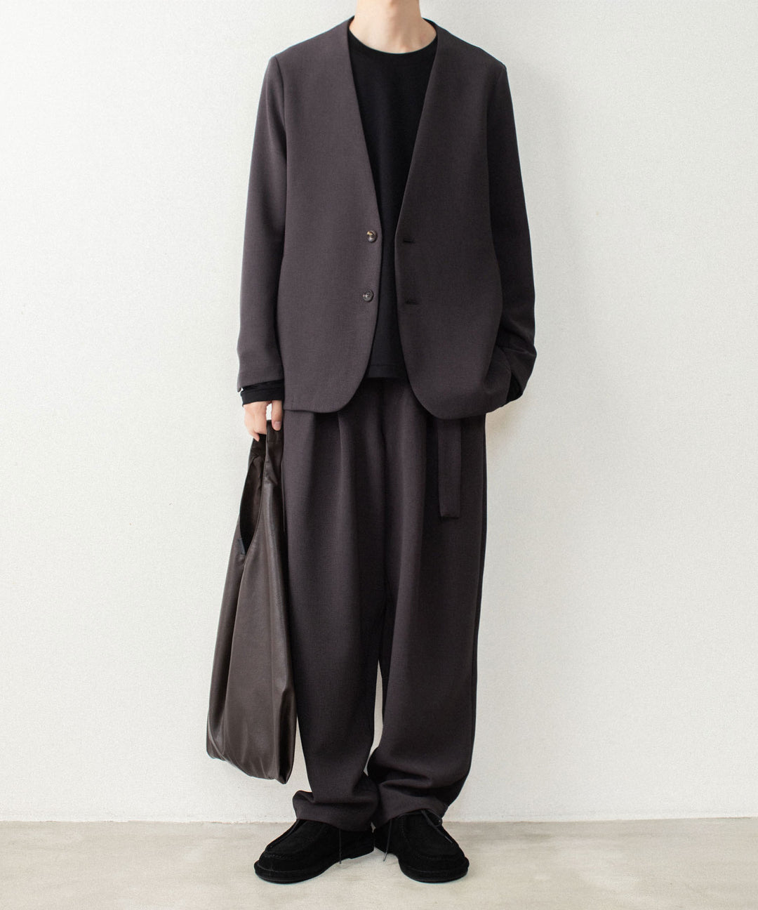 ATTACHMENT アタッチメントのPE STRETCH DOUBLE CLOTH COLLARLESS JACKET - D.KH GRAYの公式通販サイトsession福岡セレクトショップ