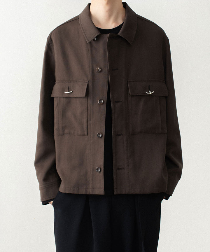 ATTACHMENT アタッチメントのCO/TEN POWDERY DOUBLE CROTH PATCH POCKET SHORT JACKET - D.BROWNの公式通販サイトsession福岡セレクトショップ