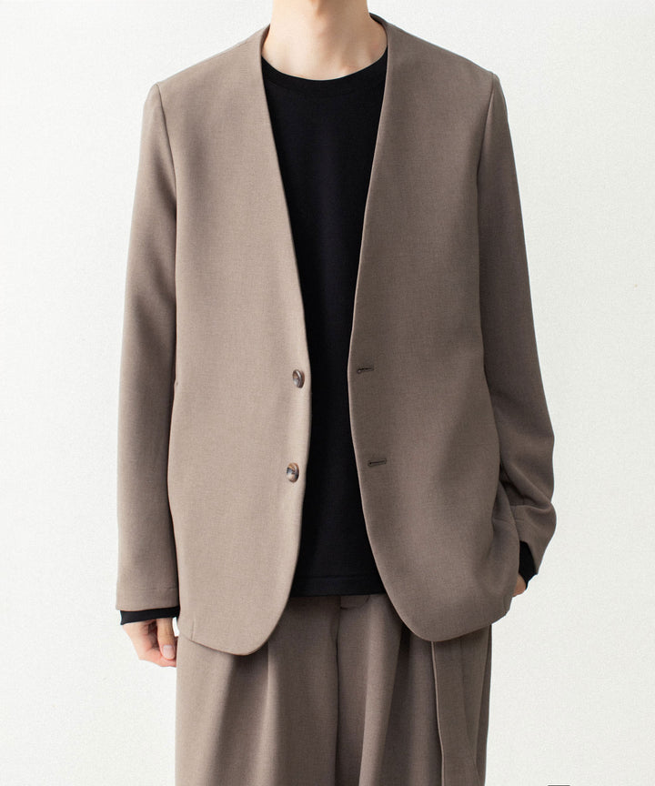 ATTACHMENT アタッチメントのPE STRETCH DOUBLE CLOTH COLLARLESS JACKET - D.BROWNの公式通販サイトsession福岡セレクトショップ