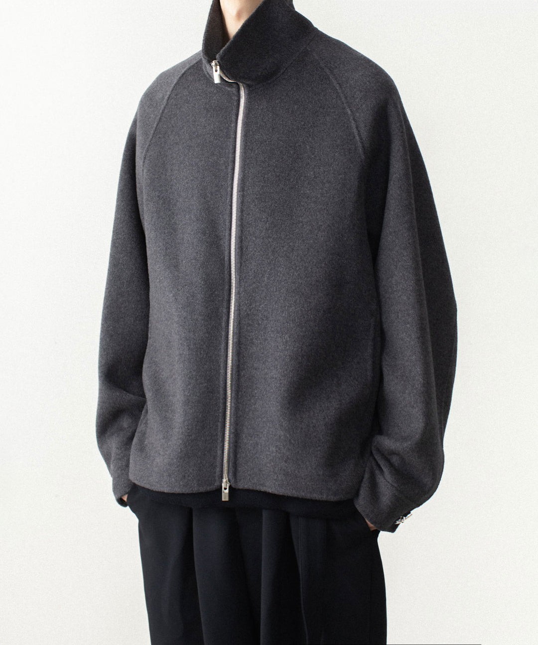 ATTACHMENT アタッチメントのWO/CA DOUBLE FACE BEAVER STAND COLLAR JACKET - GRAYの公式通販サイトsession福岡セレクトショップ