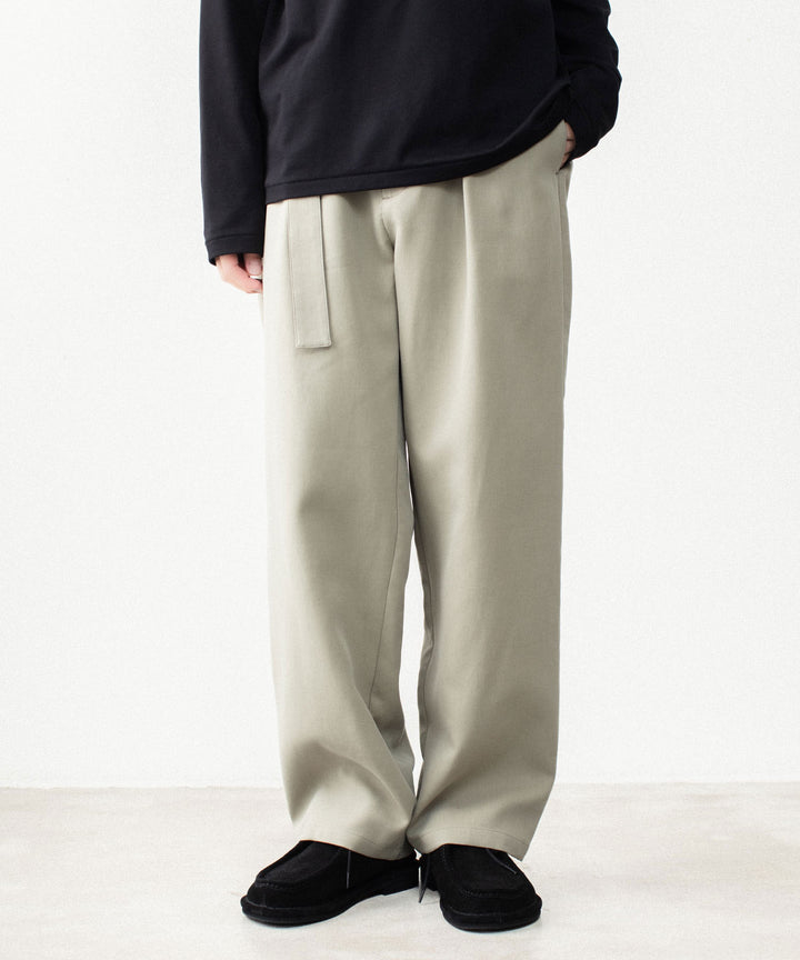 ATTACHMENT アタッチメントのCO/TEN POWDERY DOUBLE CROTH BELTED WIDE TROUSERS - L.KH GRAYの公式通販サイトsession福岡セレクトショップ