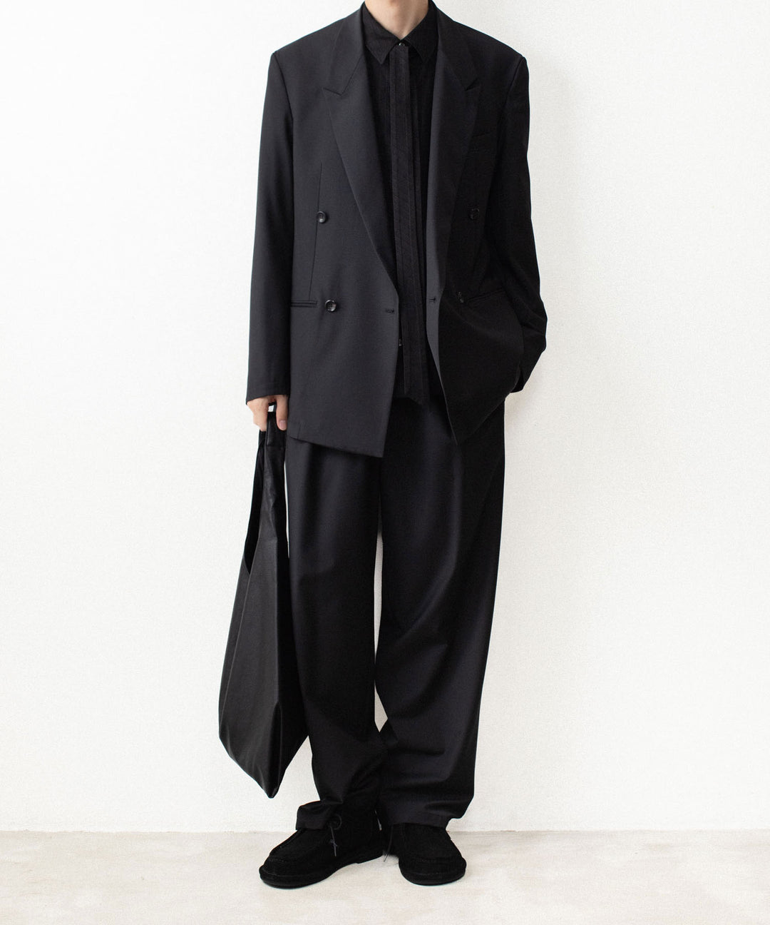 ATTACHMENT アタッチメントの2/80 PE/WO STRETCH TRO DOUBLE-BREASTED JACKET - BLACKの公式通販サイトsession福岡セレクトショップ