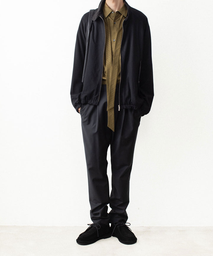 ATTACHMENT アタッチメントの2/80 PE/WO STRETCH TRO REGULAR FIT 1TUCK  TROUSERS - BLACK公式通販サイトsession福岡セレクトショップ