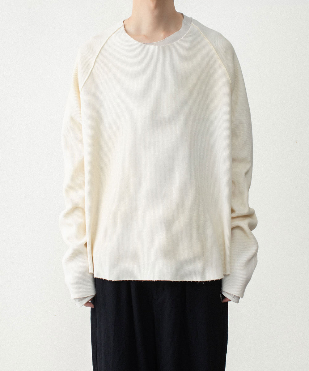 VEIN ヴェインのHIGH GAUGE WAFFLE LAYERED L/S TEE - OFF WHITEの公式通販サイトsession福岡セレクトショップ