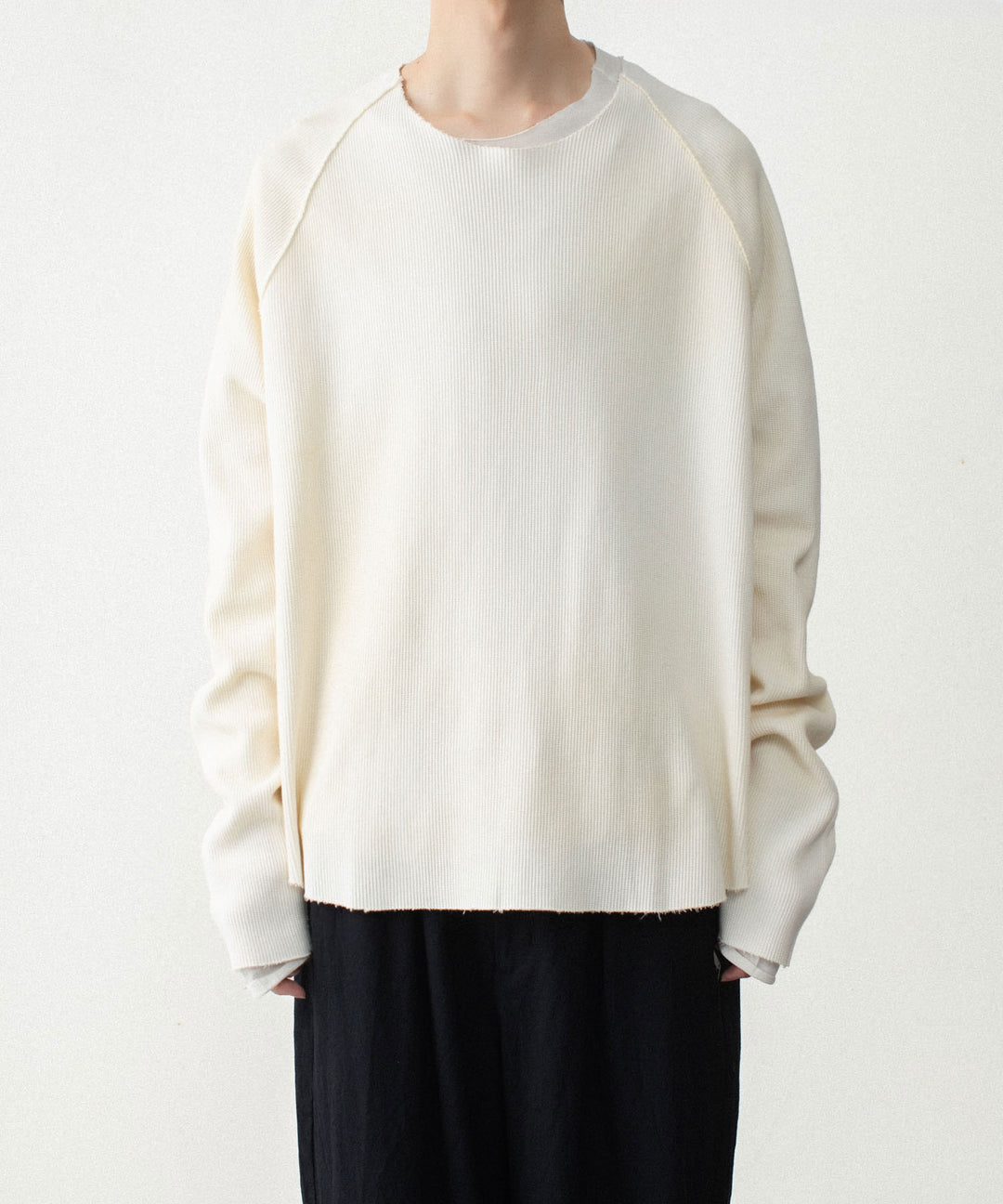 VEIN ヴェインのHIGH GAUGE WAFFLE LAYERED L/S TEE - OFF WHITEの公式通販サイトsession福岡セレクトショップ