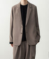 【 ATTACHMENT 】PE STRETCH DOUBLE CLOTH 2B JACKET - D.BROWN