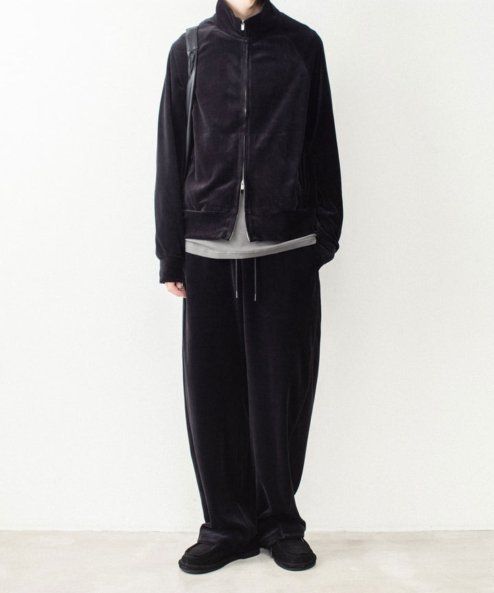 ATTACHMENT アタッチメントの80/2 ORGANIC VELOR BALLOON WIDE TRACK TROUSERS - BLACKの公式通販サイトsession福岡セレクトショップ