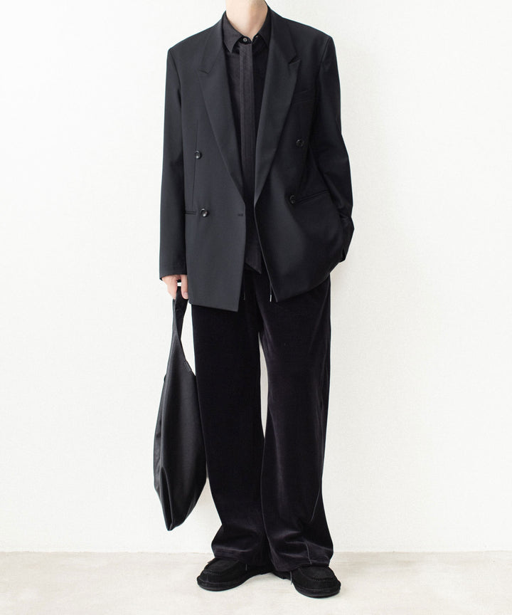ATTACHMENT アタッチメントの80/2 ORGANIC VELOR BALLOON WIDE TRACK TROUSERS - BLACKの公式通販サイトsession福岡セレクトショップ