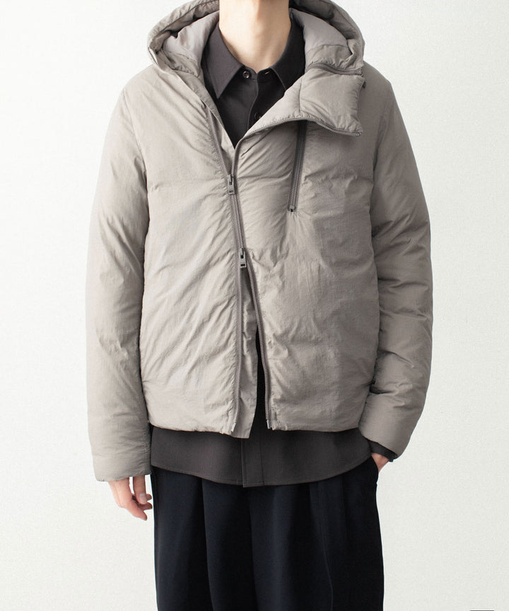 ATTACHMENT アタッチメントのNY TAFFETA HOODED DOWN JACKET - KHAKI GRAYの公式通販サイトsession福岡セレクトショップ