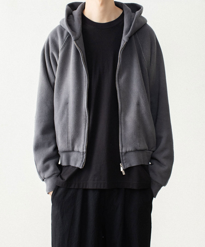 VEIN ヴェインのBRUSHED TERRY ZIP-UP HOODIE - KHAKI GRAYの公式通販サイトsession福岡セレクトショップ