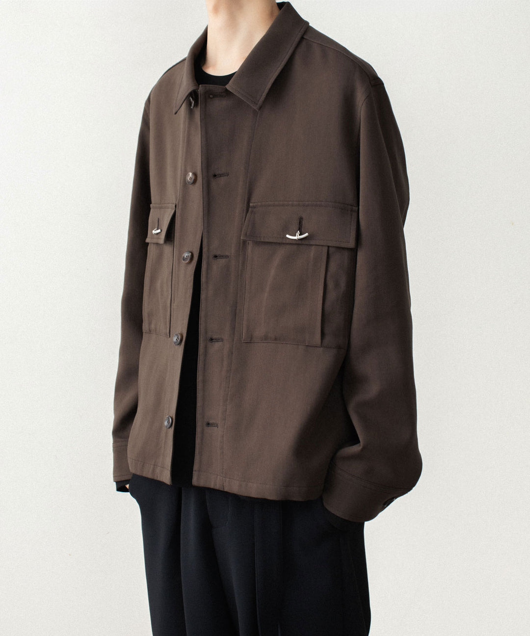 ATTACHMENT アタッチメントのCO/TEN POWDERY DOUBLE CROTH PATCH POCKET SHORT JACKET - D.BROWNの公式通販サイトsession福岡セレクトショップ
