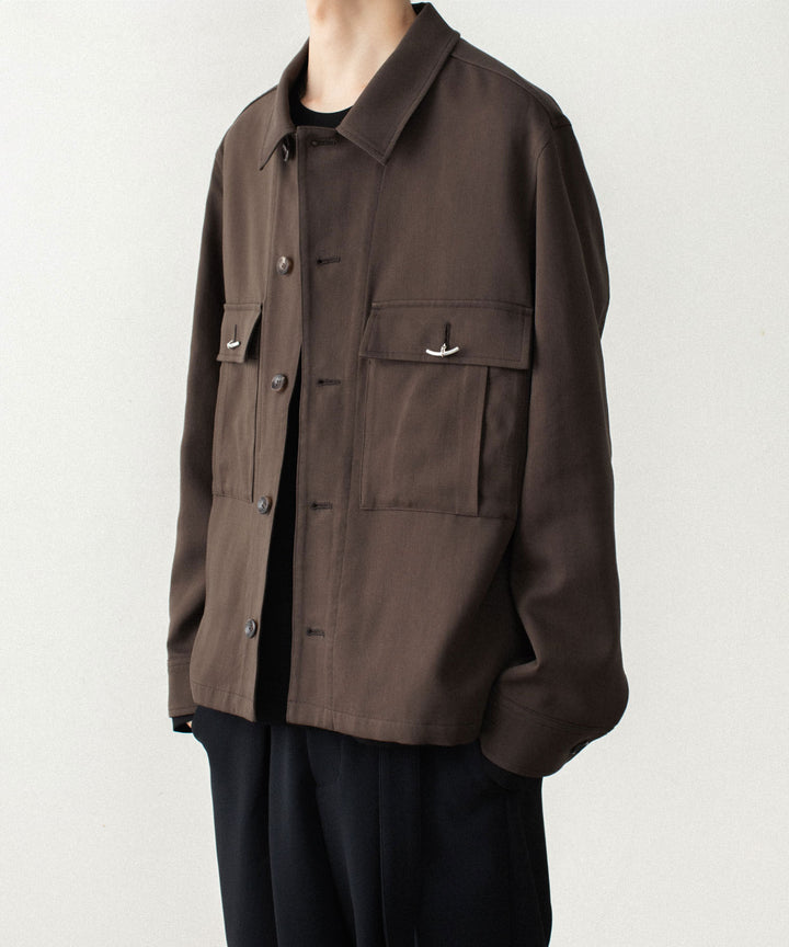 ATTACHMENT アタッチメントのCO/TEN POWDERY DOUBLE CROTH PATCH POCKET SHORT JACKET - D.BROWNの公式通販サイトsession福岡セレクトショップ