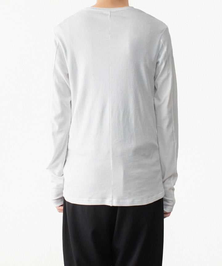 ATTACHMENT アタッチメントのBRUSHED YARN SMOOTH SLIM FIT L/S TEE - WHITEの公式通販サイトsession福岡セレクトショップ