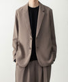 【 ATTACHMENT 】PE STRETCH DOUBLE CLOTH 2B JACKET - D.KH GRAY