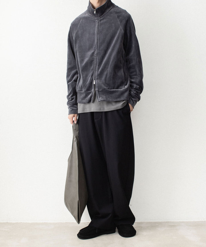 ATTACHMENT アタッチメントのWASHABLE HIGH TWIST GABARDINE EASY BUCKLE BALLOON TROUSERS - BLACKの公式通販サイトsession福岡セレクトショップ