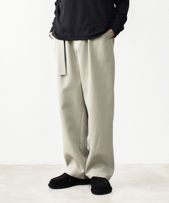 ATTACHMENT アタッチメントのCO/TEN POWDERY DOUBLE CROTH BELTED WIDE TROUSERS - L.KH GRAYの公式通販サイトsession福岡セレクトショップ