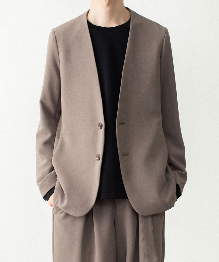 ATTACHMENT アタッチメントのPE STRETCH DOUBLE CLOTH COLLARLESS JACKET - D.BROWNの公式通販サイトsession福岡セレクトショップ