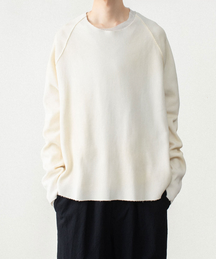 VEIN ヴェインのHIGH GAUGE WAFFLE LAYERED L/S TEE - OFF WHITEの公式通販サイトsession福岡セレクトショップ