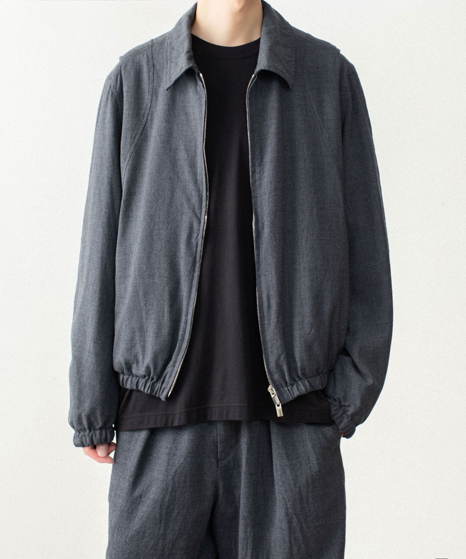 VEIN 】SHRINK WO CLOTH ZIP-UP JACKET - D.GRAY | 公式通販サイト