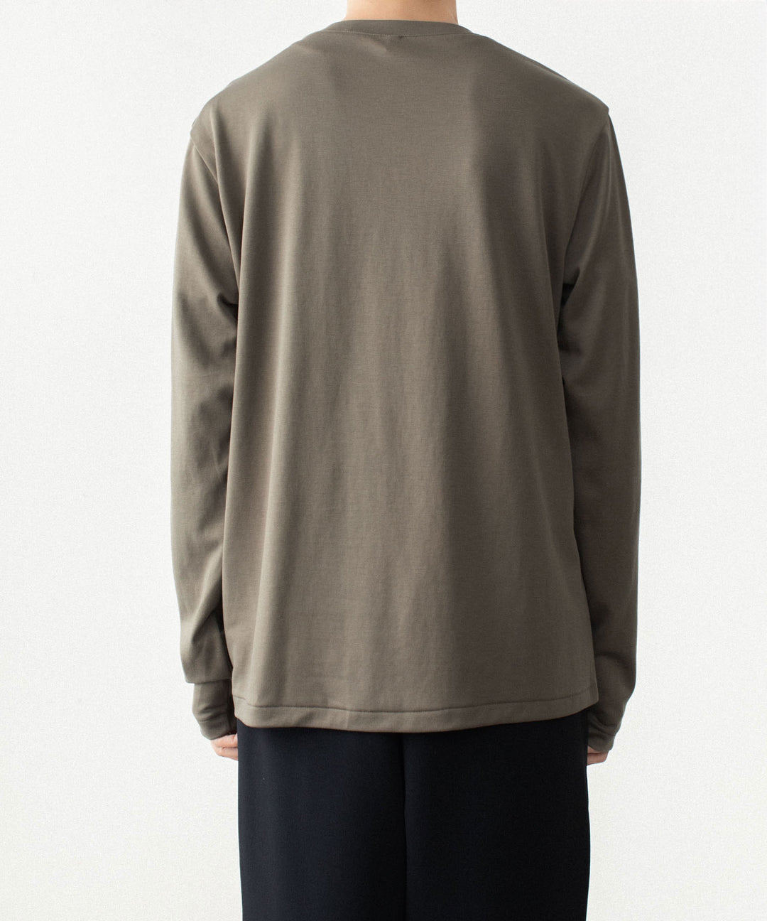 ATTACHMENT アタッチメントのCOTTON DOUBLE FACE SLIM FIT L/S TEE - KHAKI GRAYの公式通販サイトsession福岡セレクトショップ