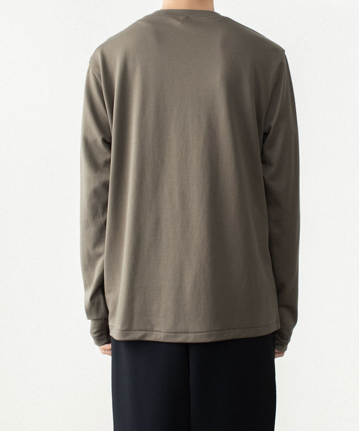 ATTACHMENT アタッチメントのCOTTON DOUBLE FACE SLIM FIT L/S TEE - KHAKI GRAYの公式通販サイトsession福岡セレクトショップ