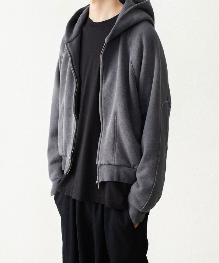 VEIN ヴェインのBRUSHED TERRY ZIP-UP HOODIE - KHAKI GRAYの公式通販サイトsession福岡セレクトショップ