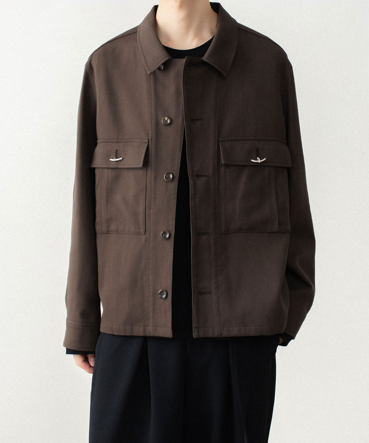 ATTACHMENT アタッチメントのCO/TEN POWDERY DOUBLE CROTH PATCH POCKET SHORT JACKET - D.BROWNの公式通販サイトsession福岡セレクトショップ