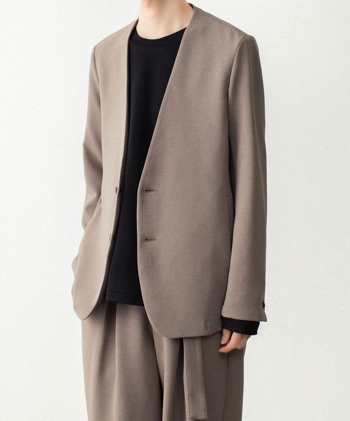 ATTACHMENT アタッチメントのPE STRETCH DOUBLE CLOTH COLLARLESS JACKET - D.BROWNの公式通販サイトsession福岡セレクトショップ