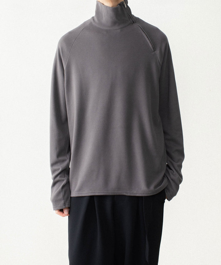 ATTACHMENT アタッチメントのVI/PE SMOOTH ZIP-UP HIGHNECK L/S TEE - D.GRAYの公式通販サイトsession福岡セレクトショップ
