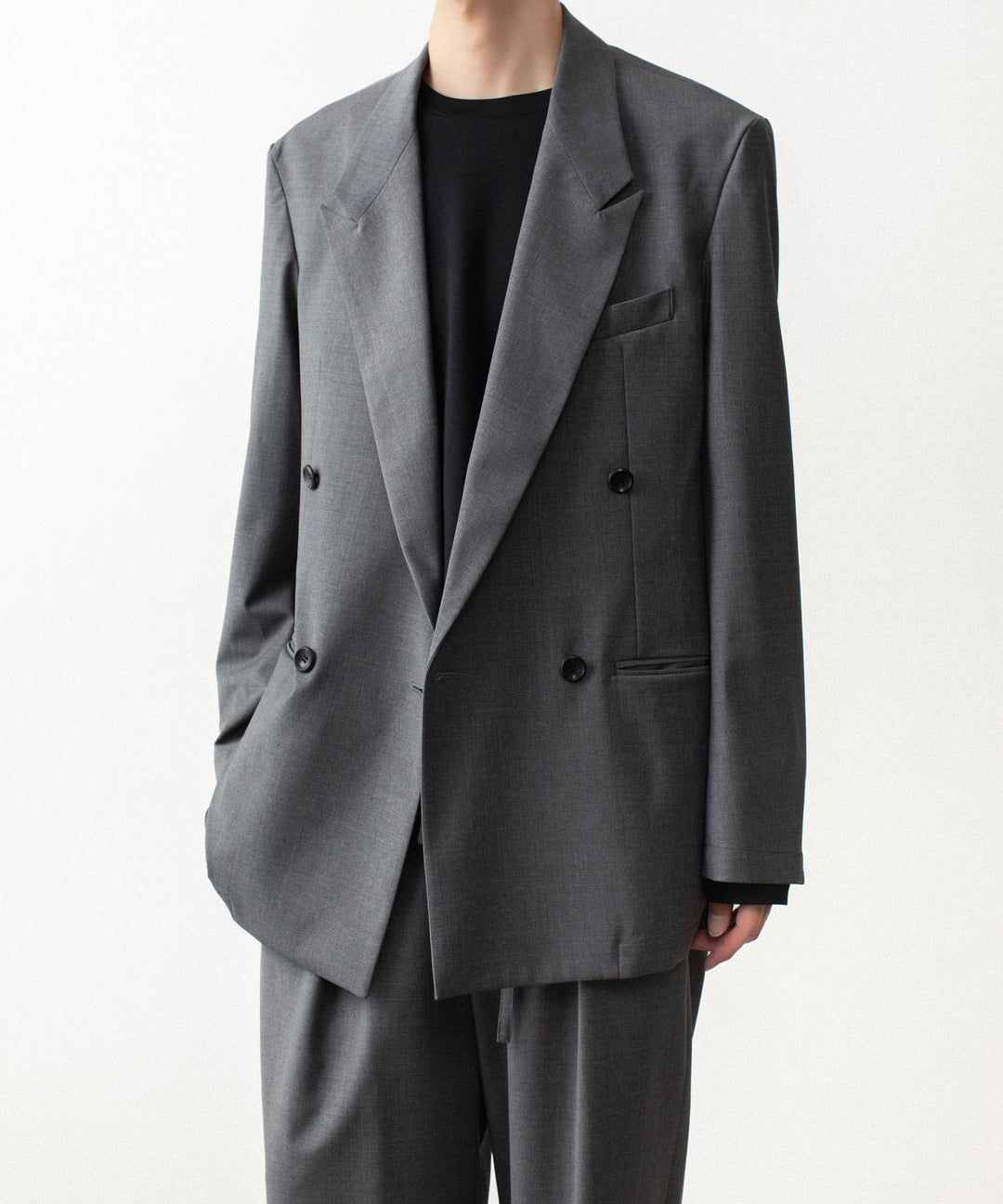 ATTACHMENT アタッチメントの2/80 PE/WO STRETCH TRO DOUBLE-BREASTED JACKET - X.GRAYの公式通販サイトsession福岡セレクトショップ