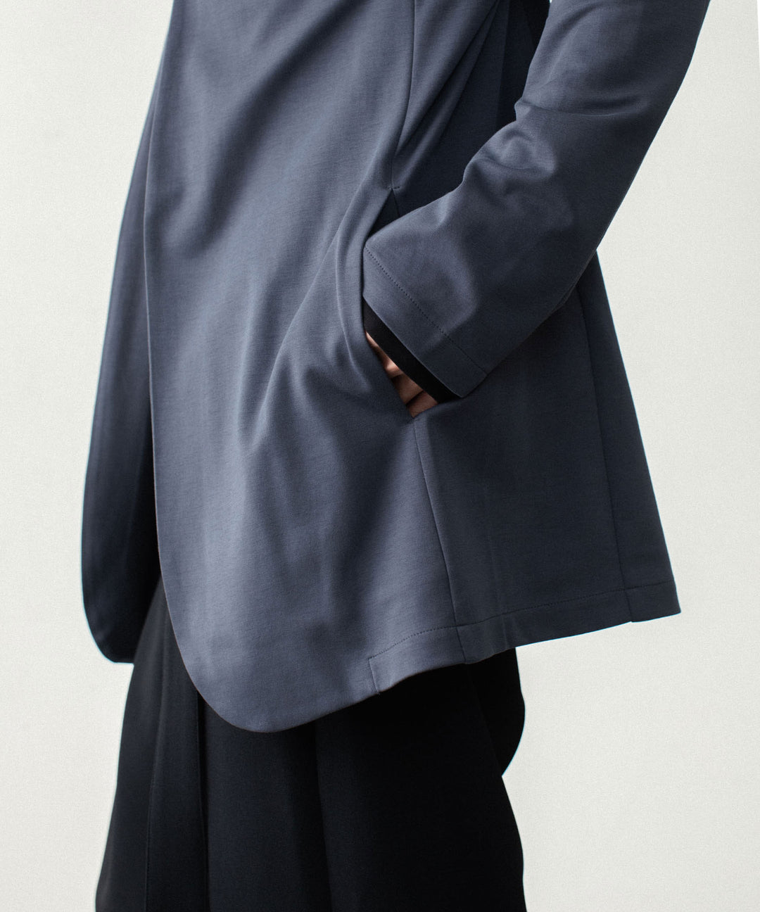 ATTACHMENT アタッチメントのCOTTON DOUBLE FACE COLLARLESS CARDIGAN - NAVYの公式通販サイトsession福岡セレクトショップ