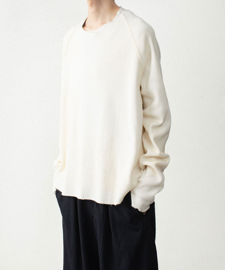 VEIN ヴェインのHIGH GAUGE WAFFLE LAYERED L/S TEE - OFF WHITEの公式通販サイトsession福岡セレクトショップ