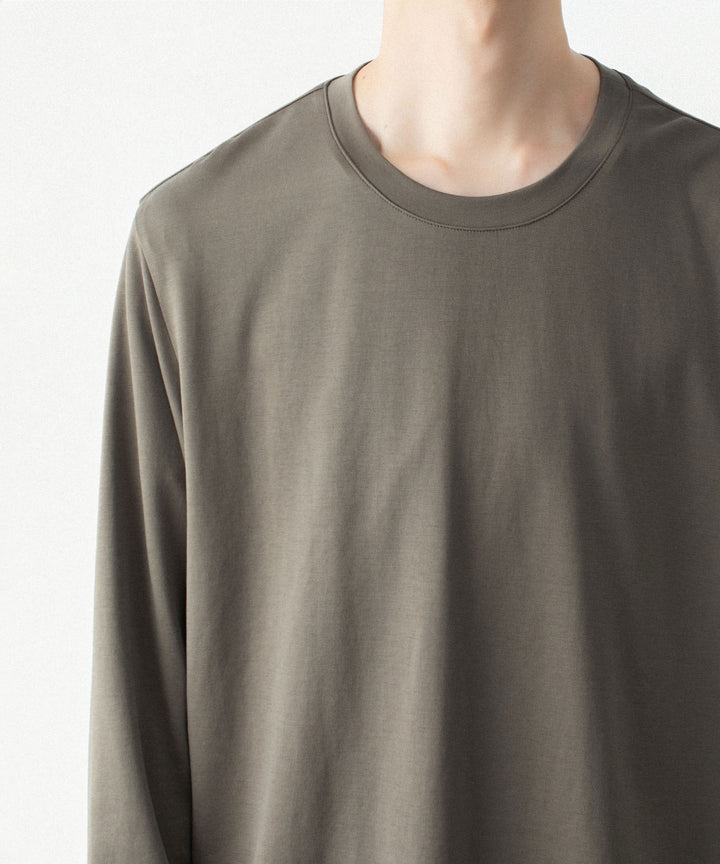 ATTACHMENT アタッチメントのCOTTON DOUBLE FACE SLIM FIT L/S TEE - KHAKI GRAYの公式通販サイトsession福岡セレクトショップ