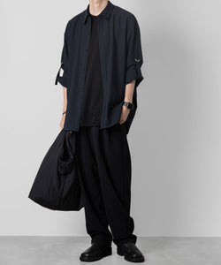 ATTACHMENT アタッチメントのPE/RY STRETCH TROPICAL STRAP SLEEVE L/S SHIRT - NAVY 公式通販サイトsession福岡セレクトショップ