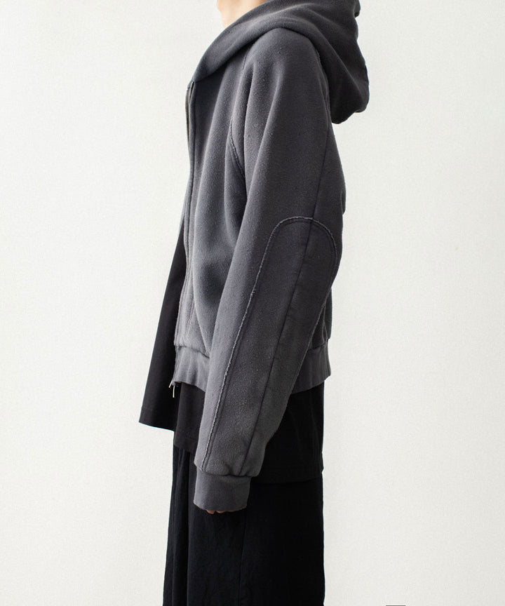 VEIN ヴェインのBRUSHED TERRY ZIP-UP HOODIE - KHAKI GRAYの公式通販サイトsession福岡セレクトショップ