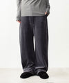 【 ATTACHMENT 】80/2 ORGANIC VELOR BALLOON WIDE TRACK TROUSERS - D.GRAY