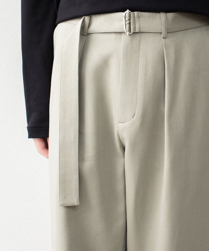 ATTACHMENT アタッチメントのCO/TEN POWDERY DOUBLE CROTH BELTED WIDE TROUSERS - L.KH GRAYの公式通販サイトsession福岡セレクトショップ